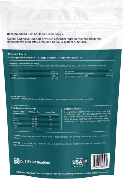Dr. Bill’s Canine Cognitive Support Supplement for Adult, Senior & Elderly Dogs