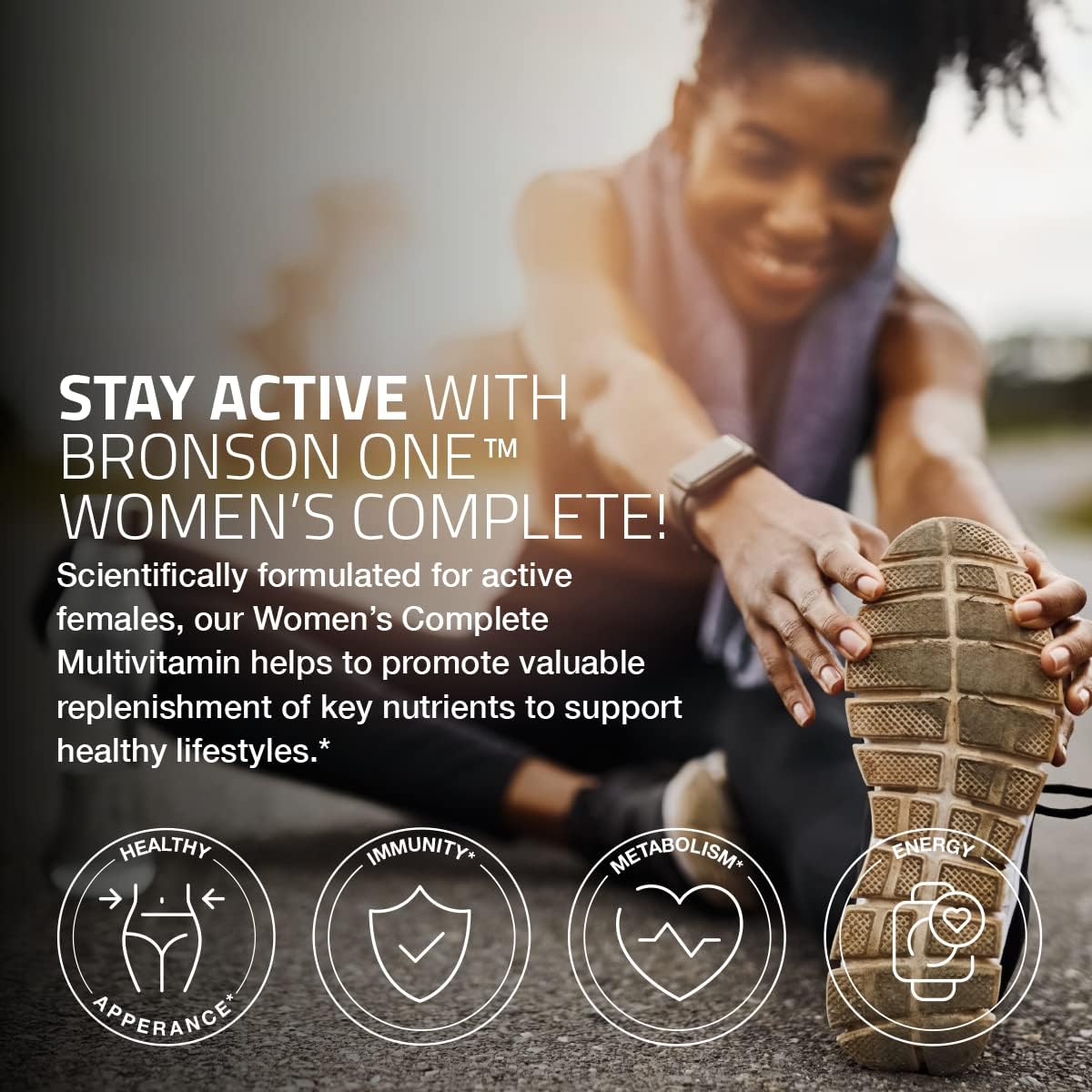 Bronson ONE Daily Women’s Complete Multivitamin Multimineral, Once-Daily for Active Women, 180 Tablets - görsel 3