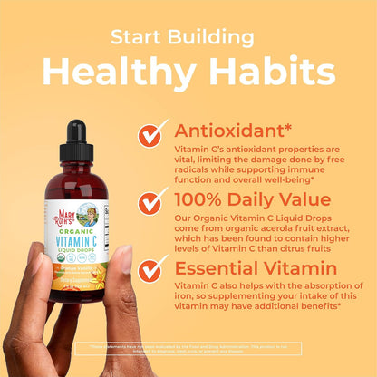 MARYRUTH'S Organic Vitamin C Supplement, Liquid Drops, 118 ml
