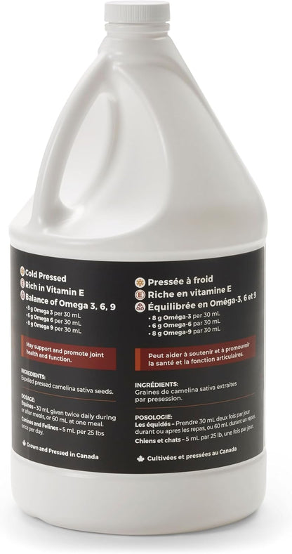 Canpressco Camelina Oil for Pets - 4 Litre Jug with Pump