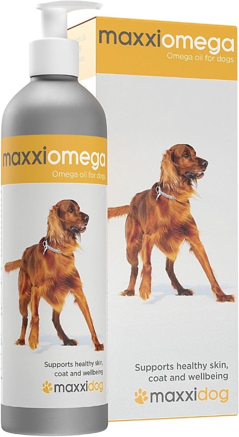 maxxiomega Omega 3, 6 & 9 Oil Supplement – Skin & Coat Support for Dogs, 10 oz - görsel 1