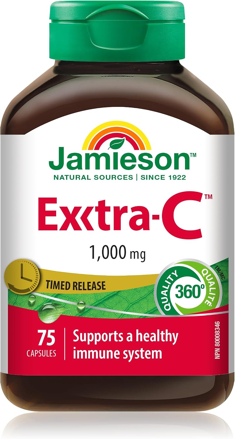 Jamieson Extra-C 1000mg 75 Vitamin C Capsules - görsel 1
