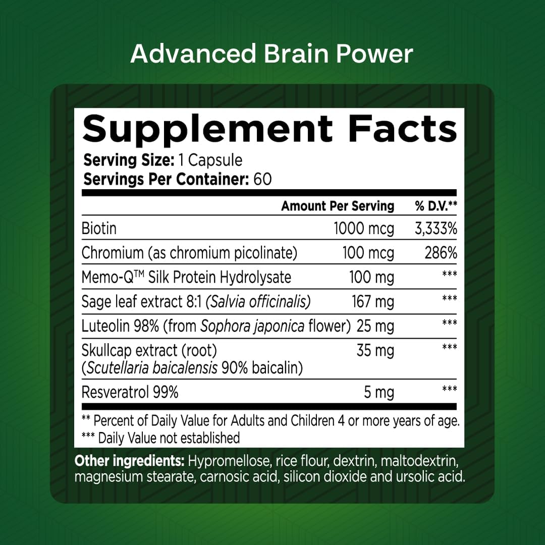 Advanced Brain Power - Supports Focus, Concentration and Mental Clarity - görsel 4
