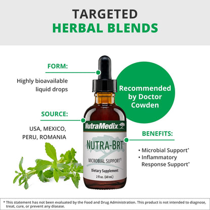 Nutramedix Nutra BRT - Liquid Herbal Supplement for Immune & Digestive Support (60 ml)