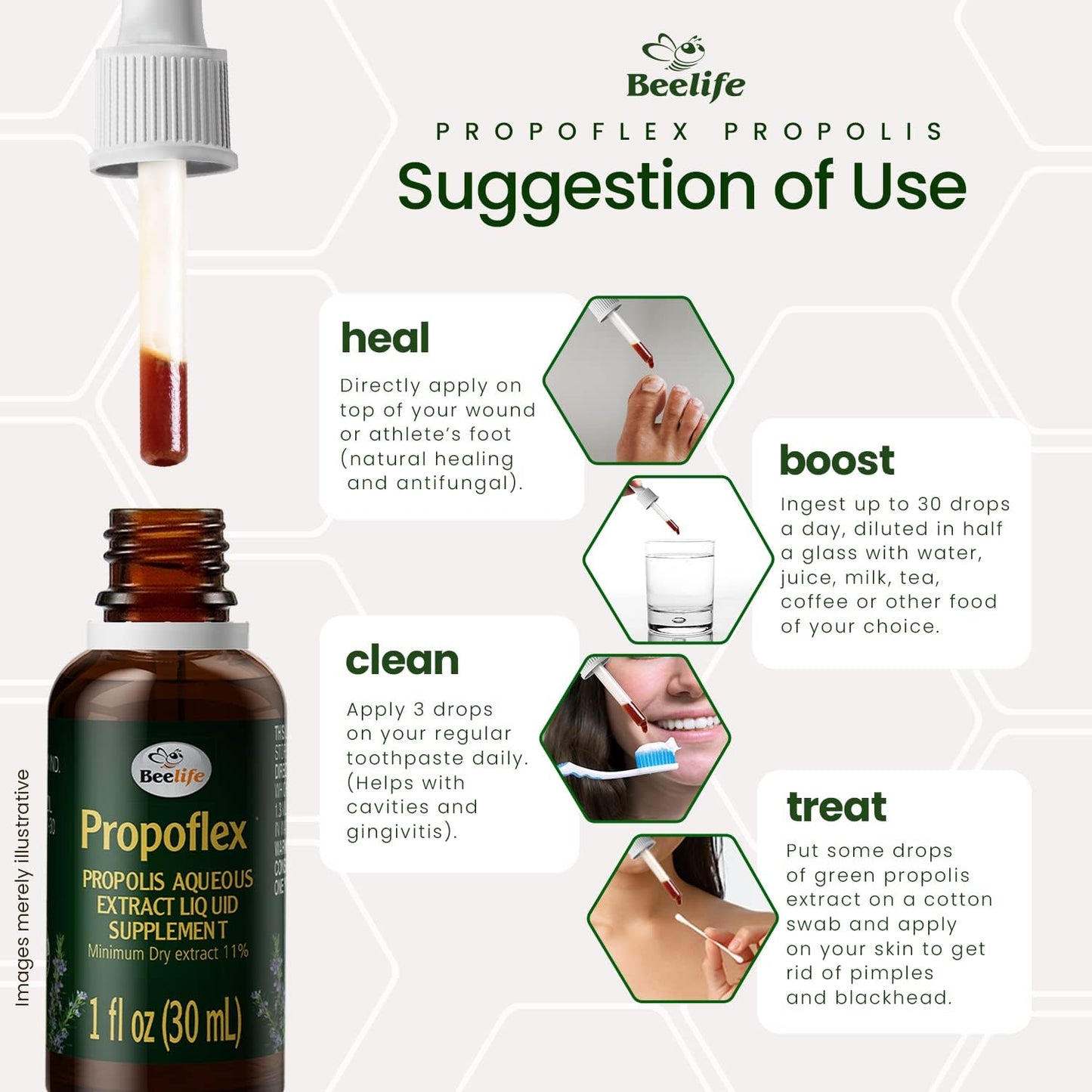 Beelife Green Propolis Extract - No Alcohol, High Artepillin-C, Antioxidant Liquid Supplement, 30 ml - görsel 2