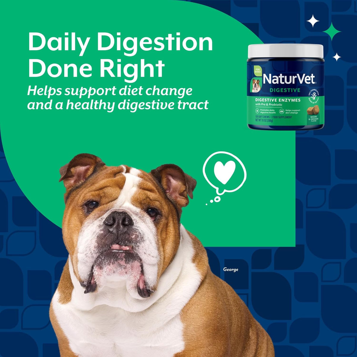 NaturVet Digestive Enzymes Plus Probiotics & Prebiotics – Soft Chews for Dogs & Cats (120 Count) - görsel 3