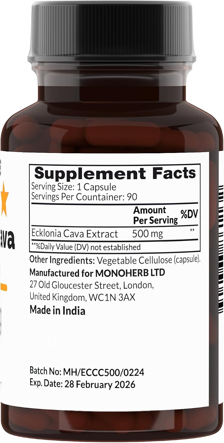 MONOHERB Ecklonia Cava Extract 500 mg per Capsule - 90 Vegetarian Capsules - görsel 2