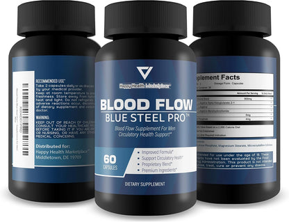 Blood Flow Blue Steel Pro – Blood Flow Support Capsules for Men