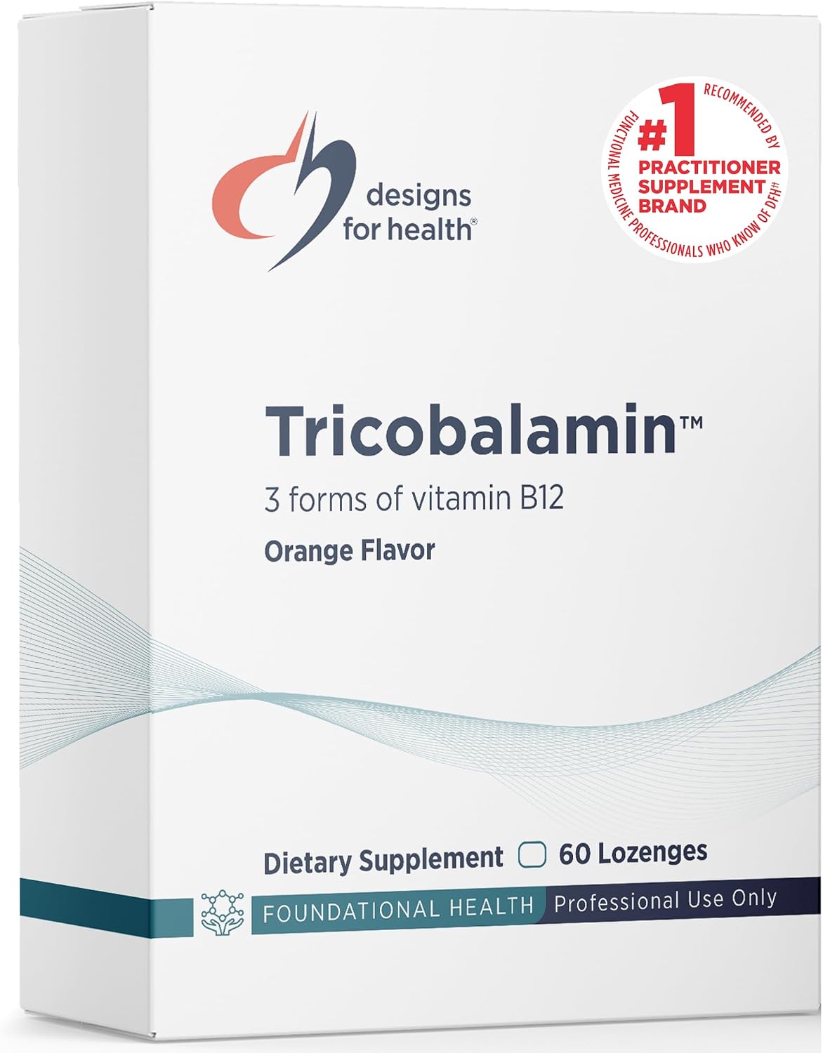 Designs for Health B12 Tricobalamin Lozenges - 3000mcg Triple B12 with Methylcobalamin, Adenosylcobalamin & Hydroxocobalamin - Natural Orange Flavour (60 Lozenges) - görsel 1