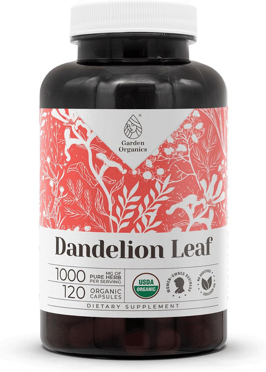 Dandelion Leaf Certified Organic 120 Capsules – High-Potency Digestive Support