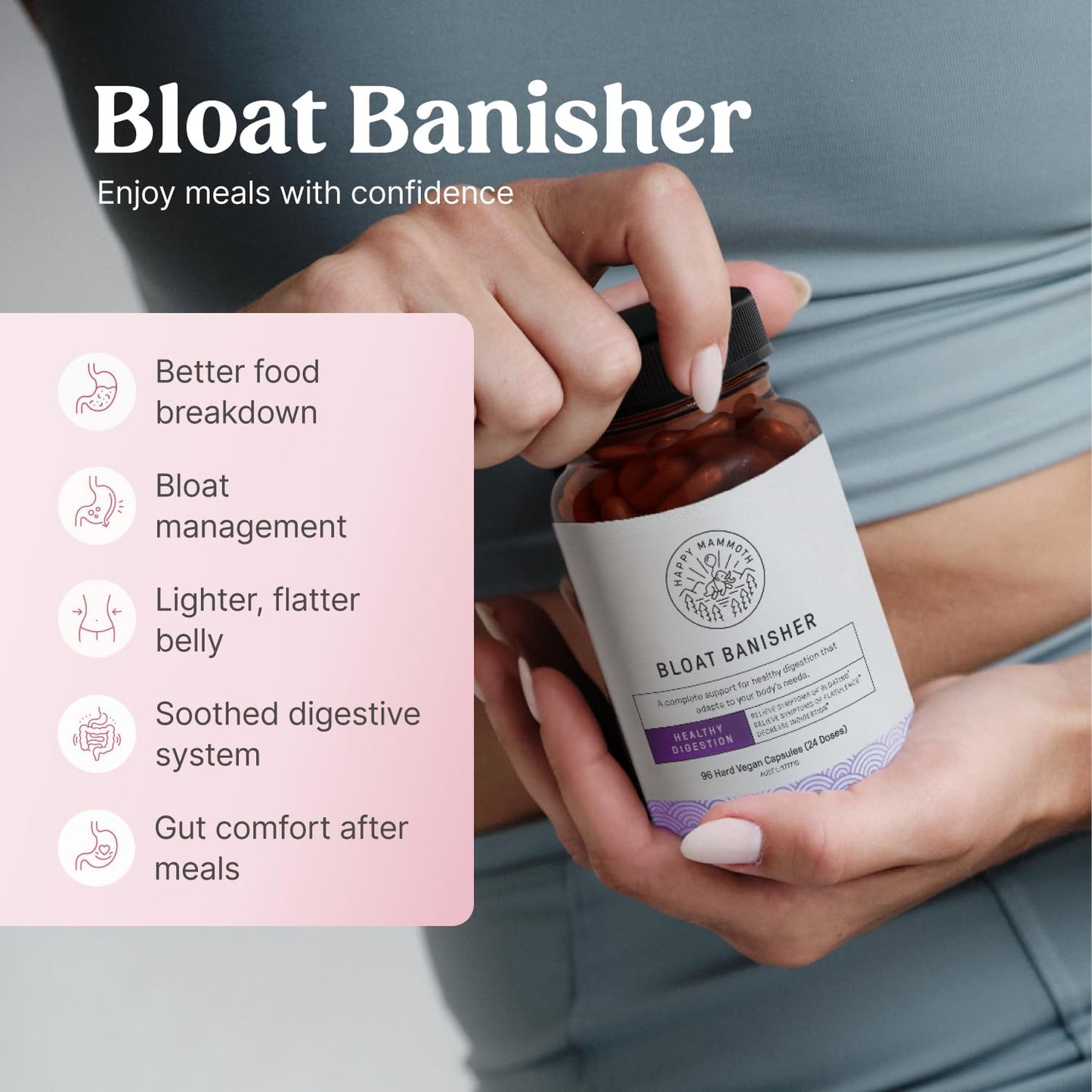 Happy Mammoth Bloat Banisher for Bloating, Digestion & Gut Comfort - görsel 2