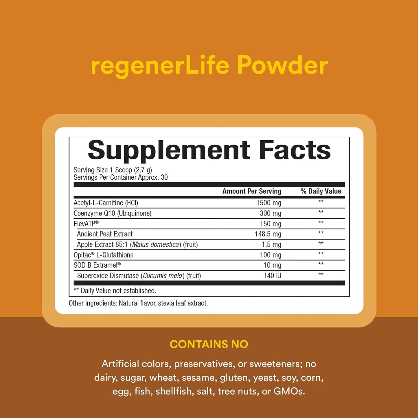 Natural Factors RegenerLife Powder - Mitochondria Support Drink Mix - Tropical Flavour - 81 g - görsel 7