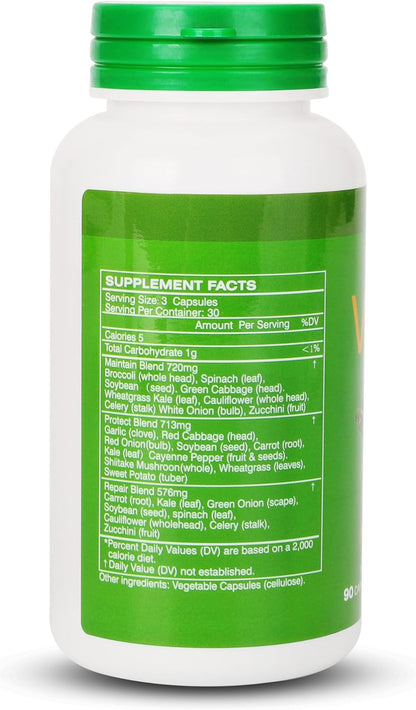 JulyDeer Veggie Supplement - 18 Whole Veggie Blend, 90 Vegetarian Capsules