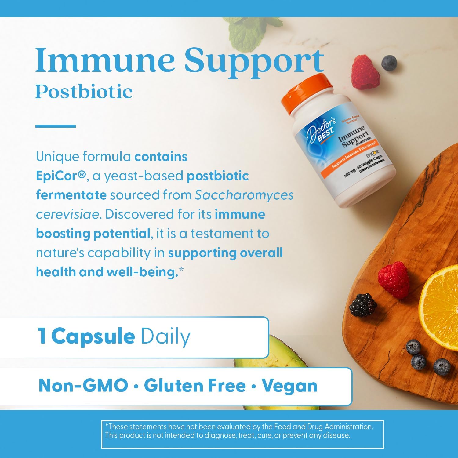 Doctor's Best EpiCor Immune Support Postbiotic Supplement – 500 mg, 60 Vegan Capsules - görsel 5