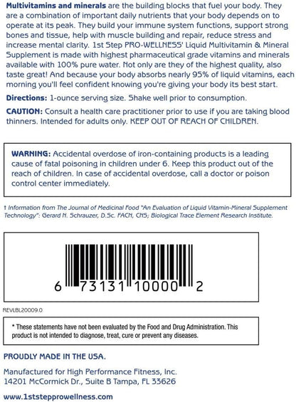 1st Step for Energy Liquid Multivitamin & Mineral Citrus Burst, 16 fl oz (473 ml)