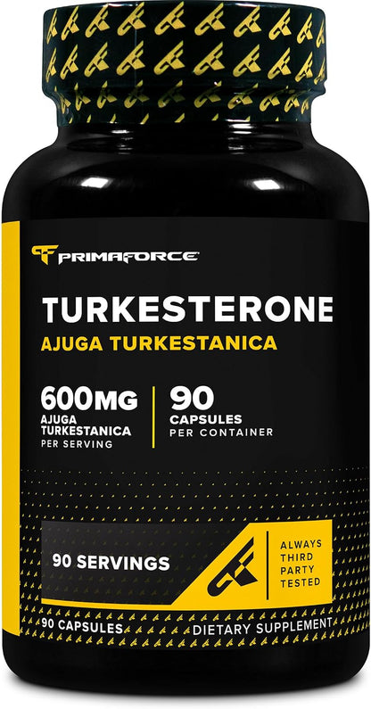 Primaforce Turkesterone 600mg, 90 Capsules - Non-GMO & Gluten-free Supplement