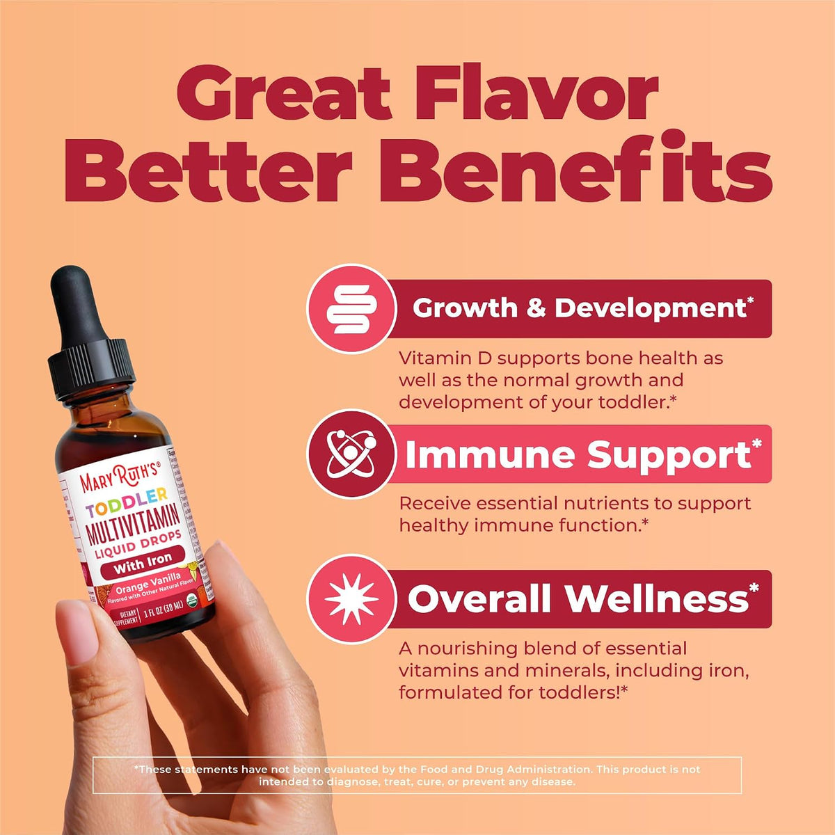 MaryRuth's Organic Toddler Multivitamin with Iron - Liquid Drops (30 ml) - görsel 4