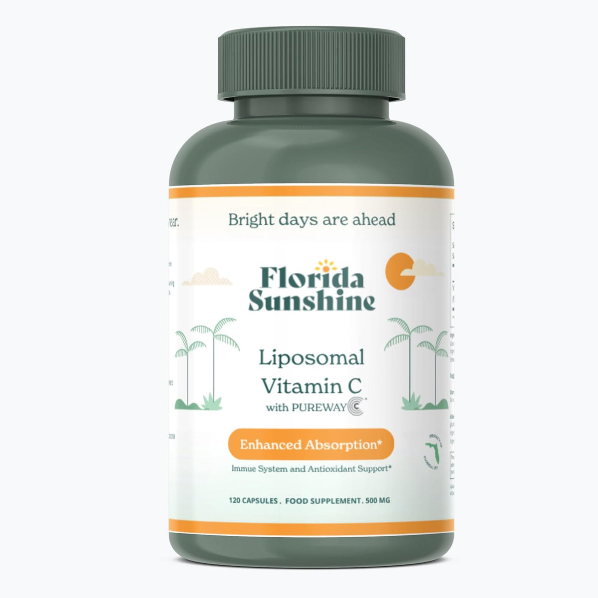 Florida Sunshine Liposomal Vitamin C 500mg - 120 Capsules - görsel 1