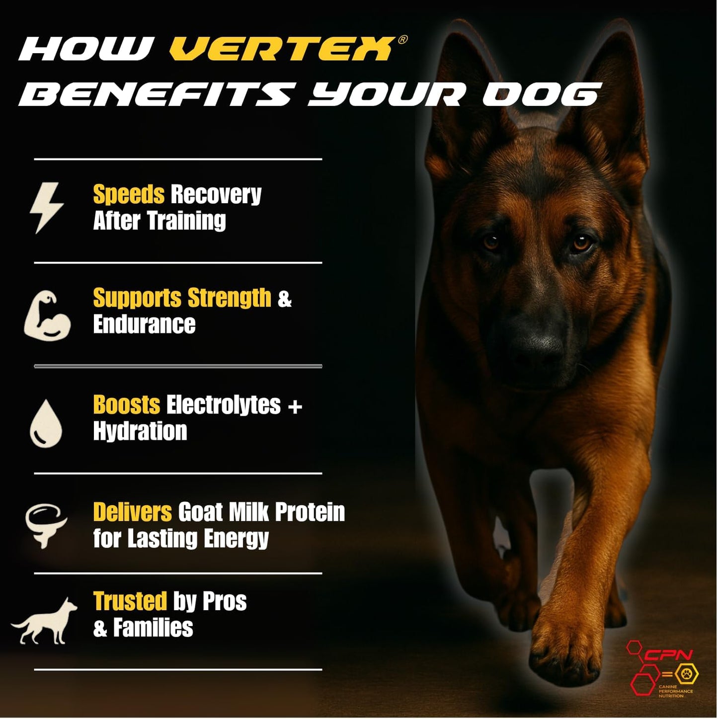Vertex Canine Essentials High-Performance Dog Supplement – Predigested Liver, Whey & Egg Protein – Muscle Function, Recovery, Fertility & Milk Production – Active, Working & Breeding Dogs, 4.54 kg - görsel 2