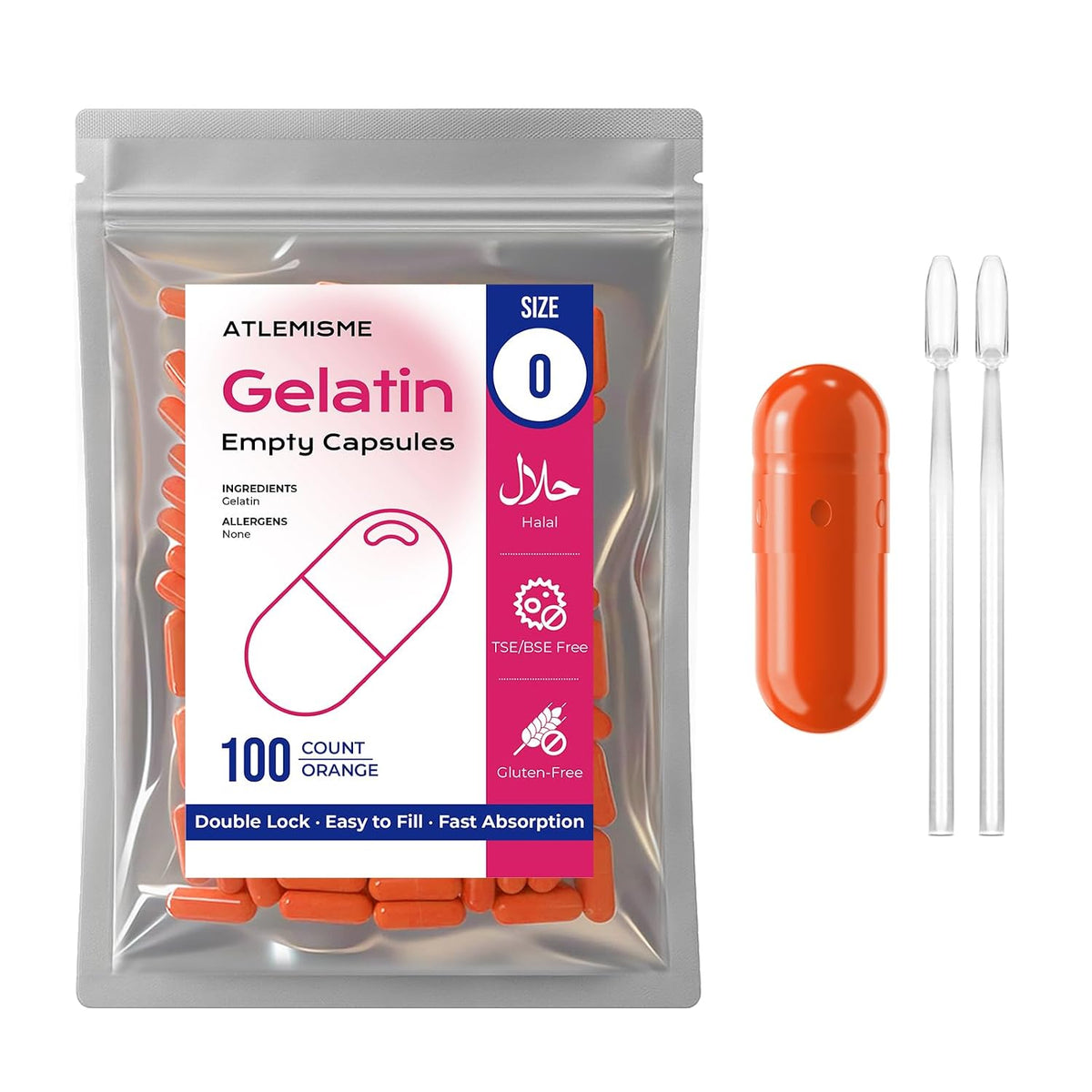 Empty Gelatin Capsules Size 0 – 1000 Count – Kosher Halal DIY Capsules - görsel 8