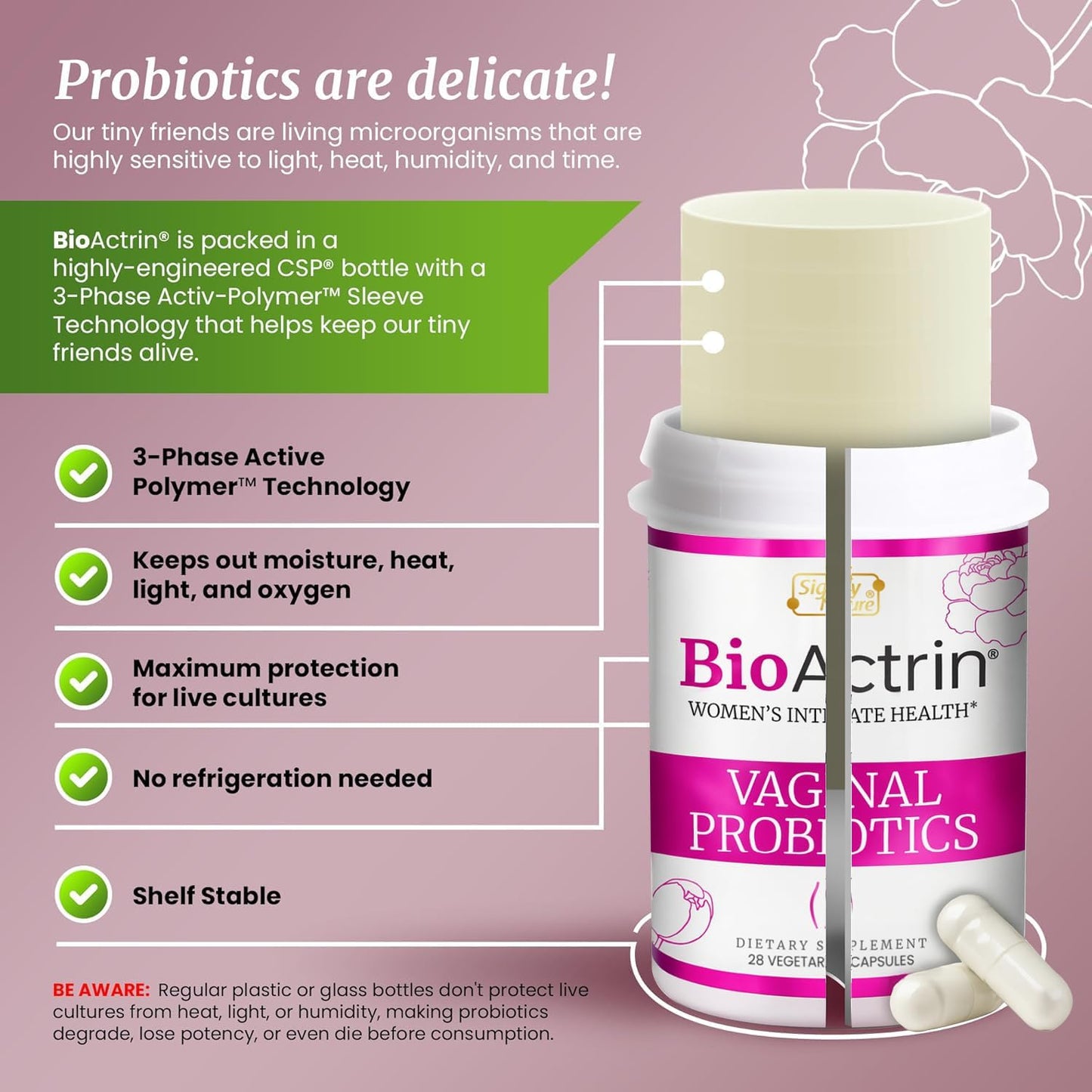 SIGNIFY NATURE Bioactrin Vaginal Probiotics – Support for Vaginal Balance – 28 Capsules - görsel 4