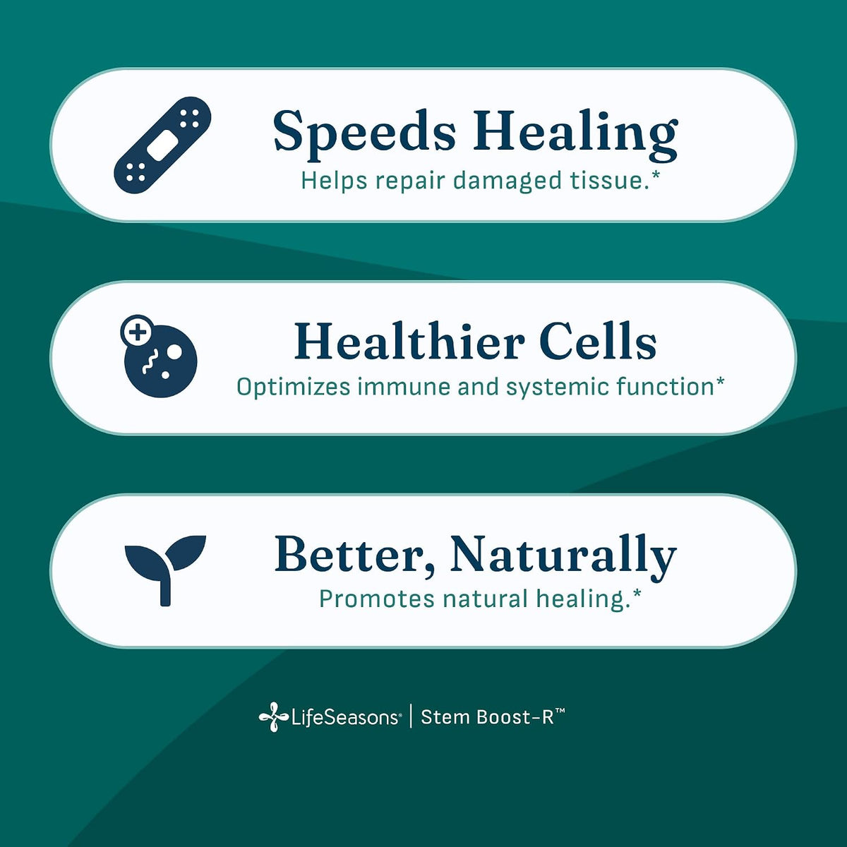 LifeSeasons Stem Boost-R - Stem Cell Support Antioxidant Supplement with Royal Jelly, Spirulina, Blueberry, Brown Seaweed & L-Carnosine - 120 Capsules - görsel 2
