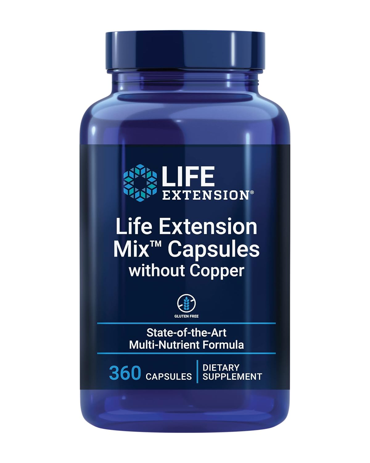 Life Extension Mix™ Capsules Without Copper – High Potency Advanced Vitamin, Mineral, Fruit & Vegetable Formula - görsel 1