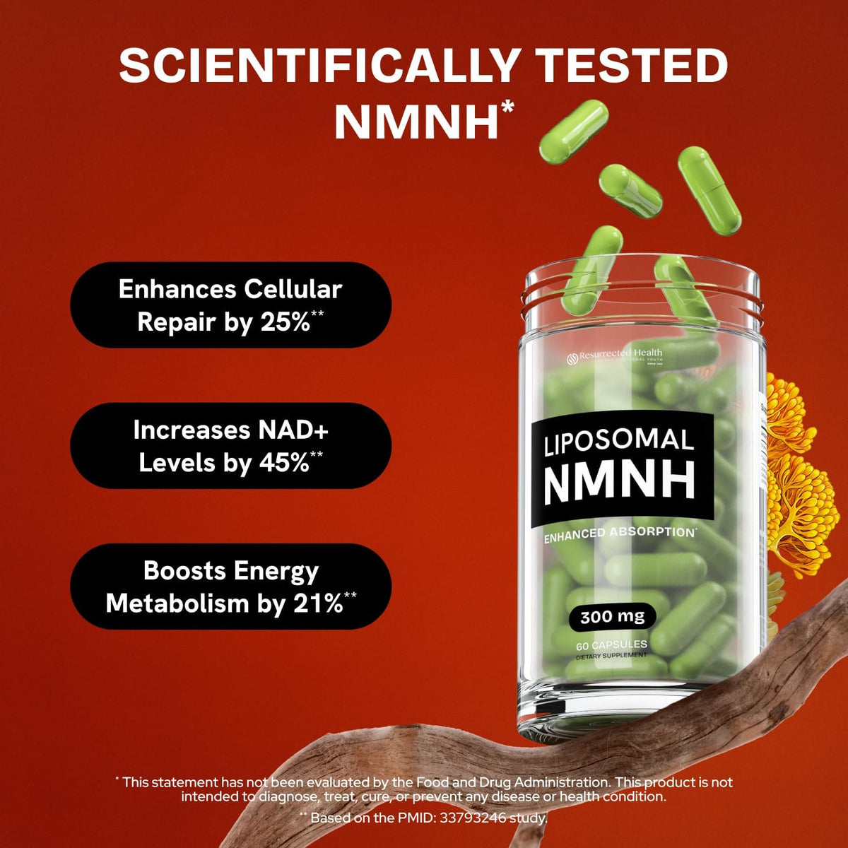 Liposomal NMNH Supplement 300mg – Boosts – Designed for Healthy Ageing: NAD+ plays a role in cellular processes – Image 2