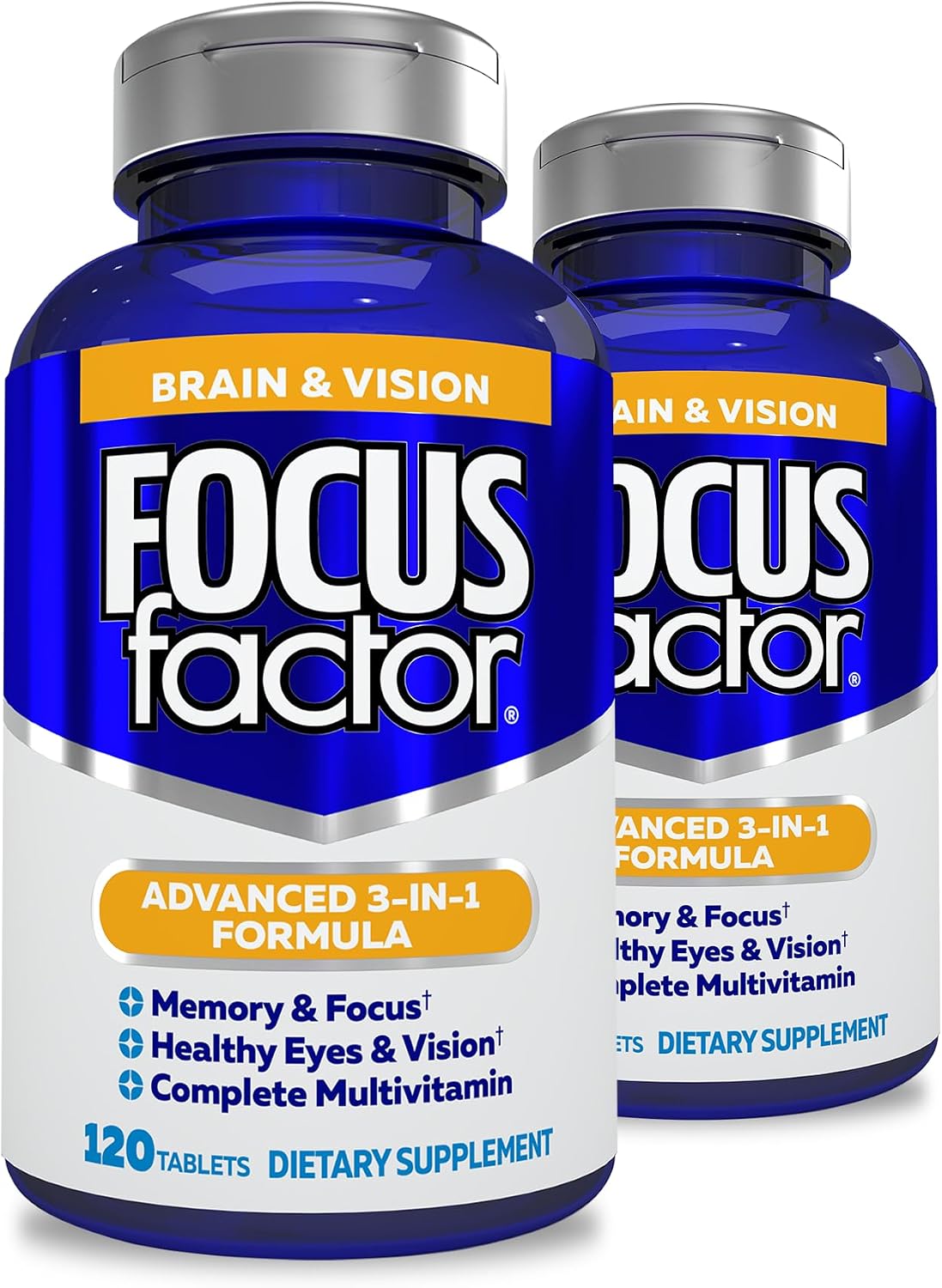 Focus Factor Brain and Vision Supplement with Lutein & Zeaxanthin - 120 Tablets - görsel 7