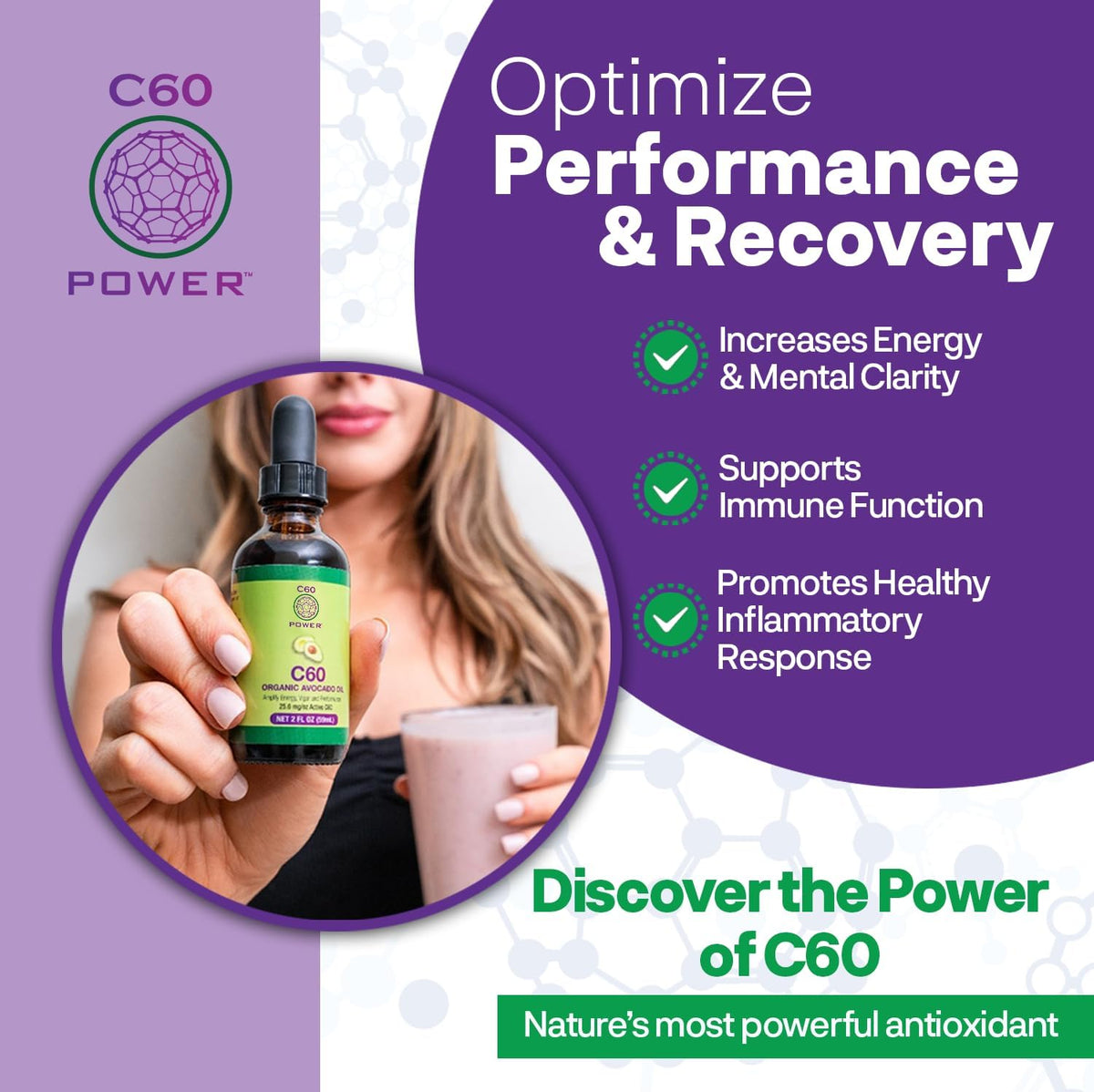 C60 Power - Organic Avocado Oil with 99.99% Pure C60 - görsel 3