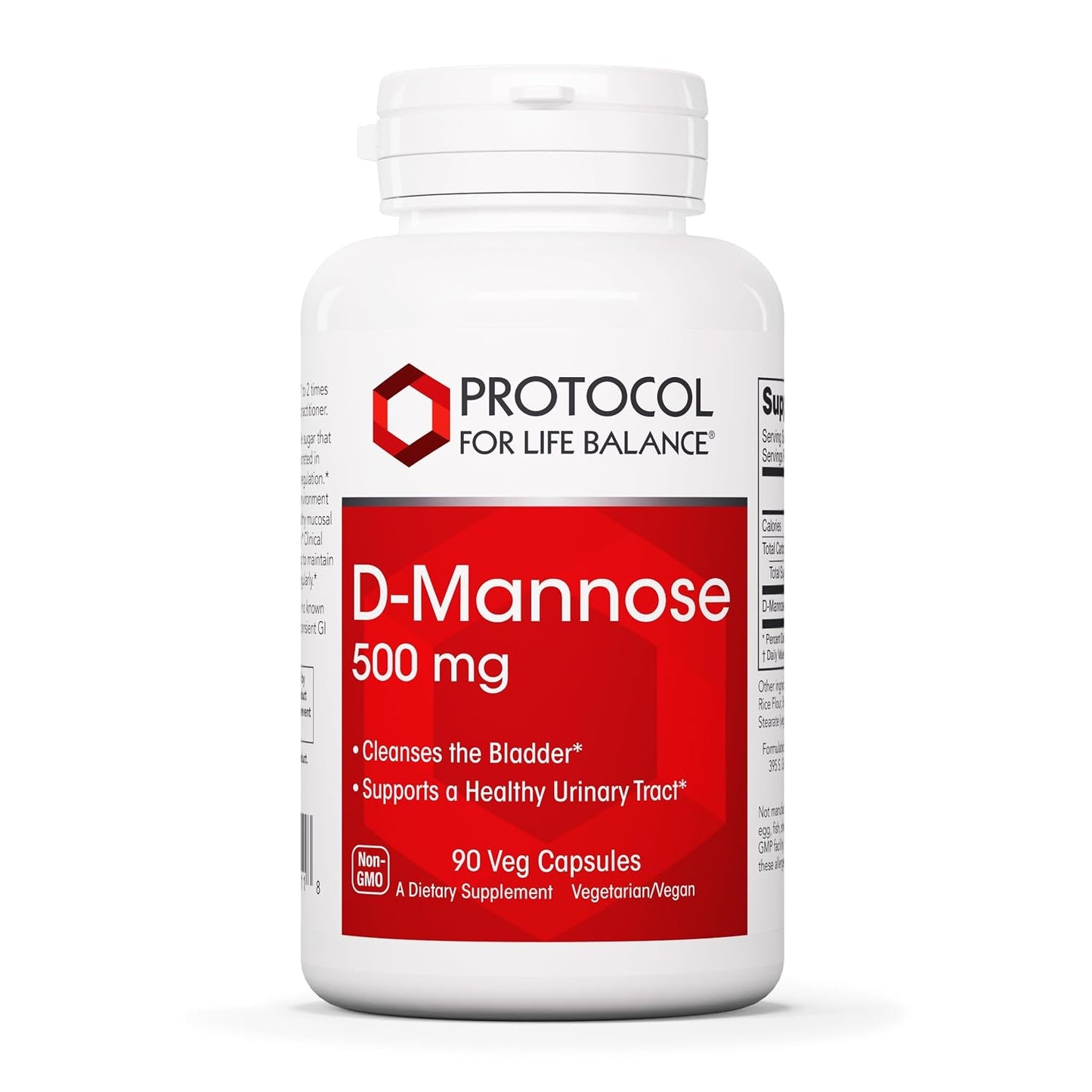 Protocol for Life Balance D-Mannose 500mg - 90 Vegan Capsules - görsel 1