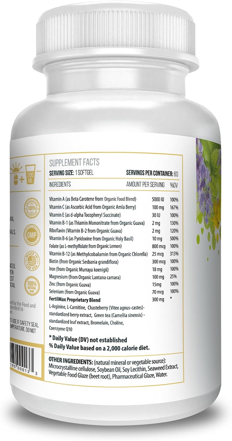 ACTIF Organic FertilMax - Fertility Supplement and Ovulation Support - 60 Capsules - görsel 3