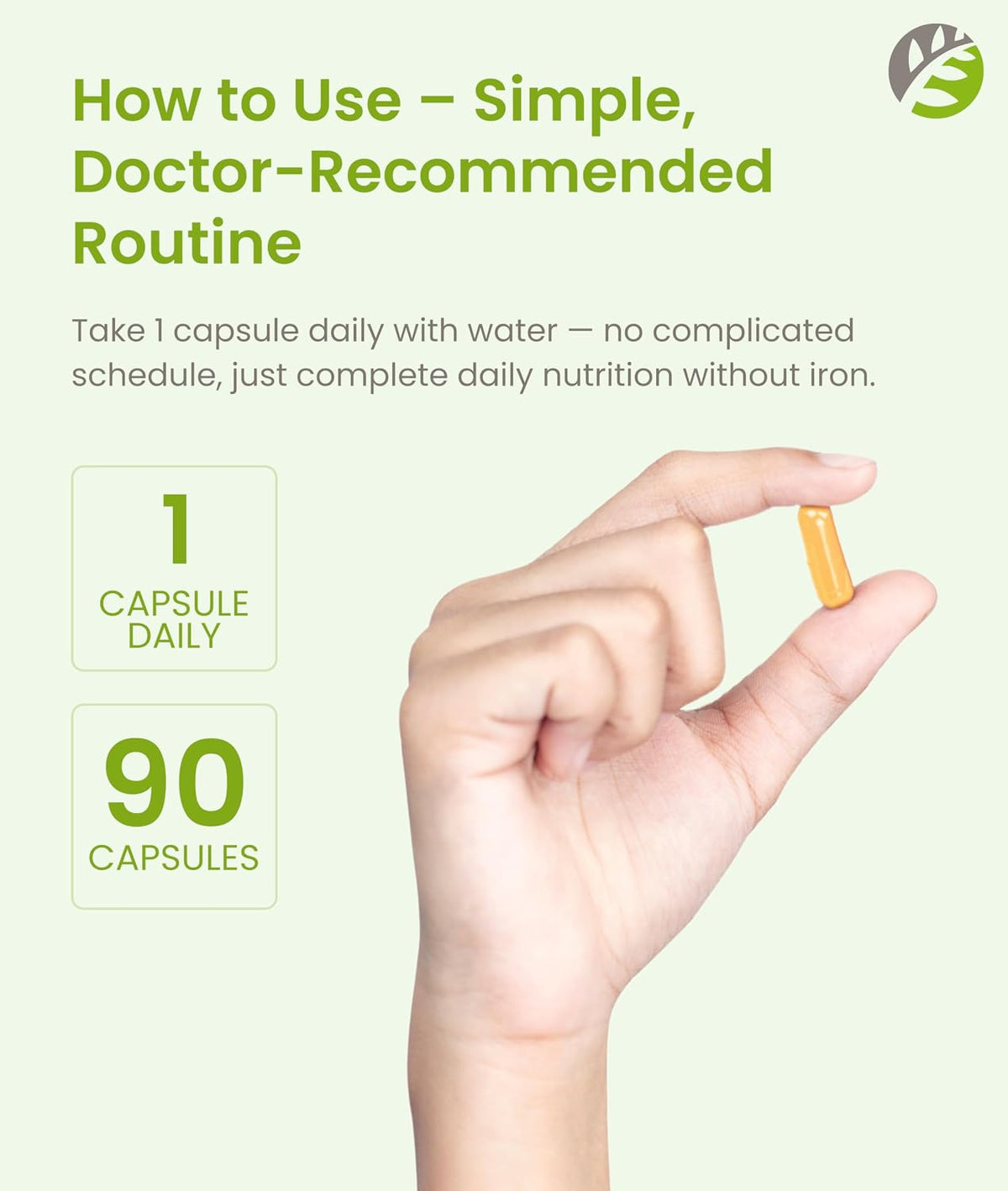 BariSlim Once Daily Bariatric Multivitamin Capsule - Iron-Free Formula - 90-Day Supply - görsel 3