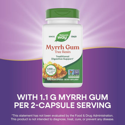 Nature's Way Myrrh Gum, 100 Vegan Capsules
