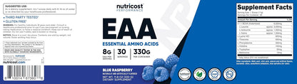Nutricost EAA Powder - Essential Amino Acids - Blue Raspberry, 30 Servings