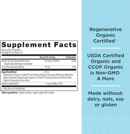 Ancient Nutrition Gut Health Supplement – Regenerative Organic Certified Leaky Gut Capsules with Lion’s Mane, Fermented Liquorice Root & Spearmint, Gluten-free, Paleo & Keto Friendly, 90 Capsules