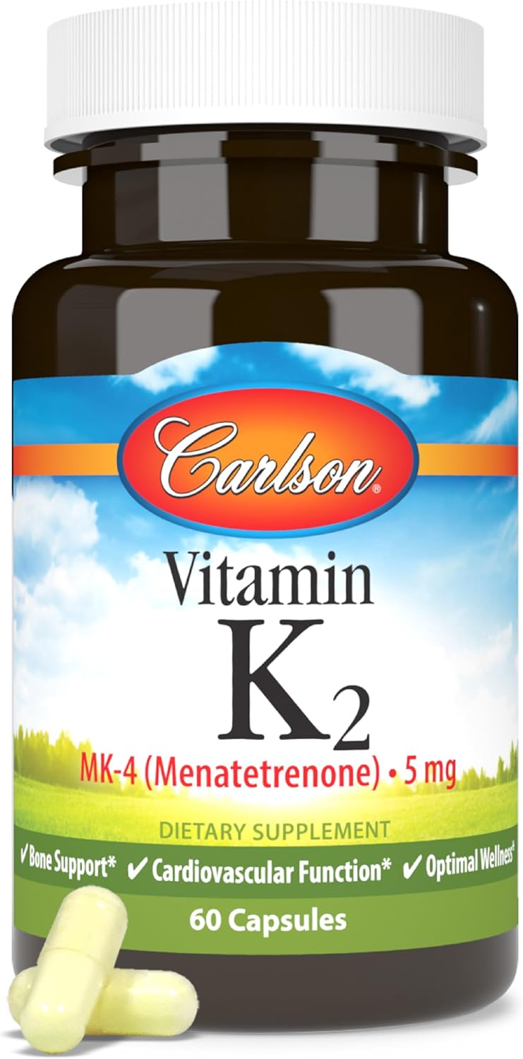 Carlson Vitamin K2, MK-4 (Menatetrenone) - 5 mg, 60 Capsules - görsel 1