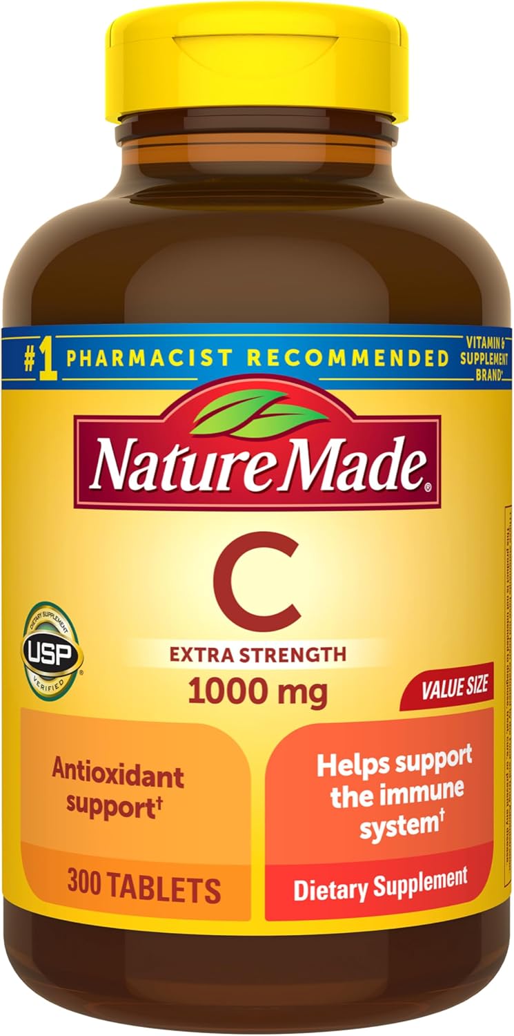 Nature Made Extra Strength Vitamin C 1000 mg Tablets, 300 Tablets - görsel 1