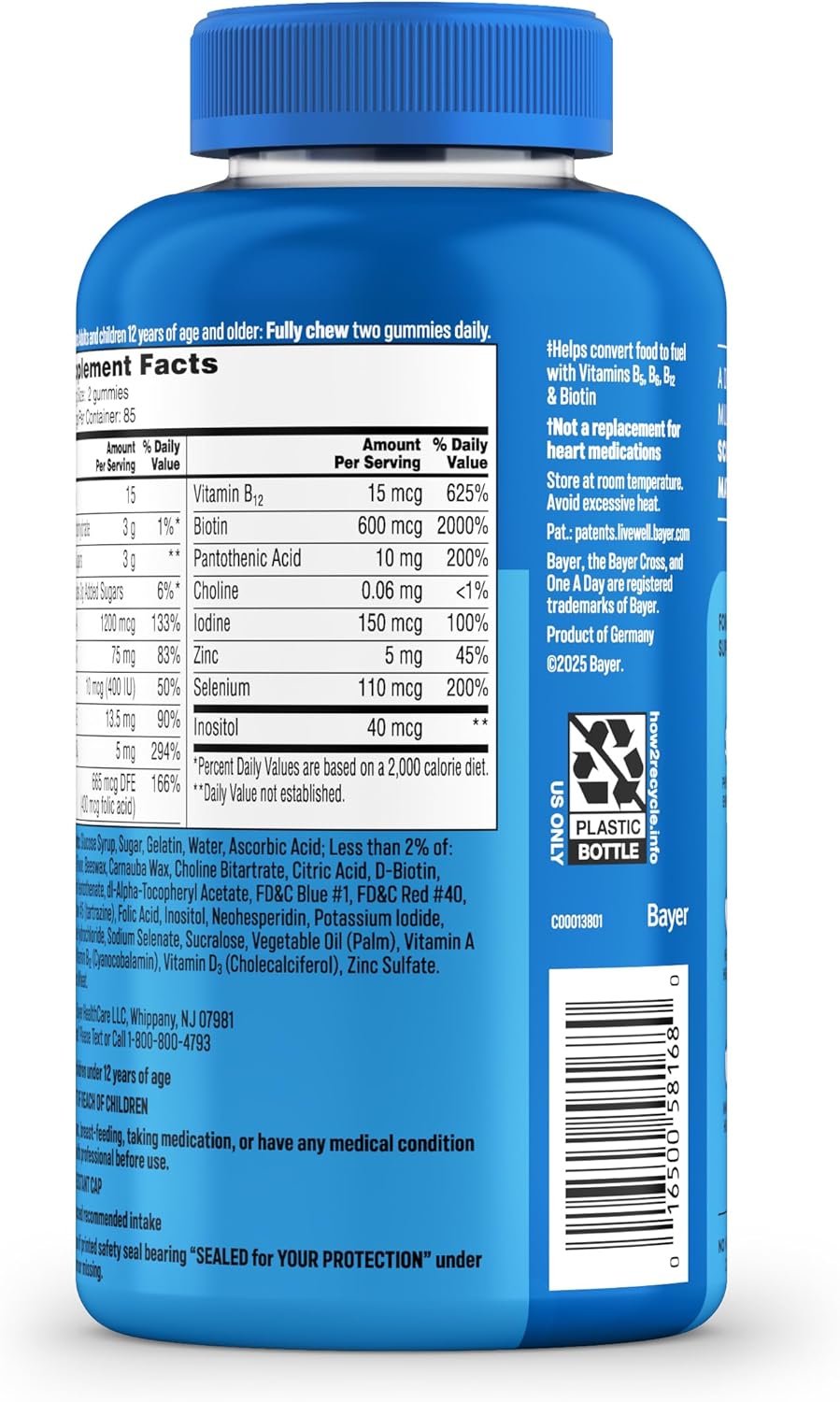 One A Day Men's Multivitamins Gummies – 170 Count - görsel 2