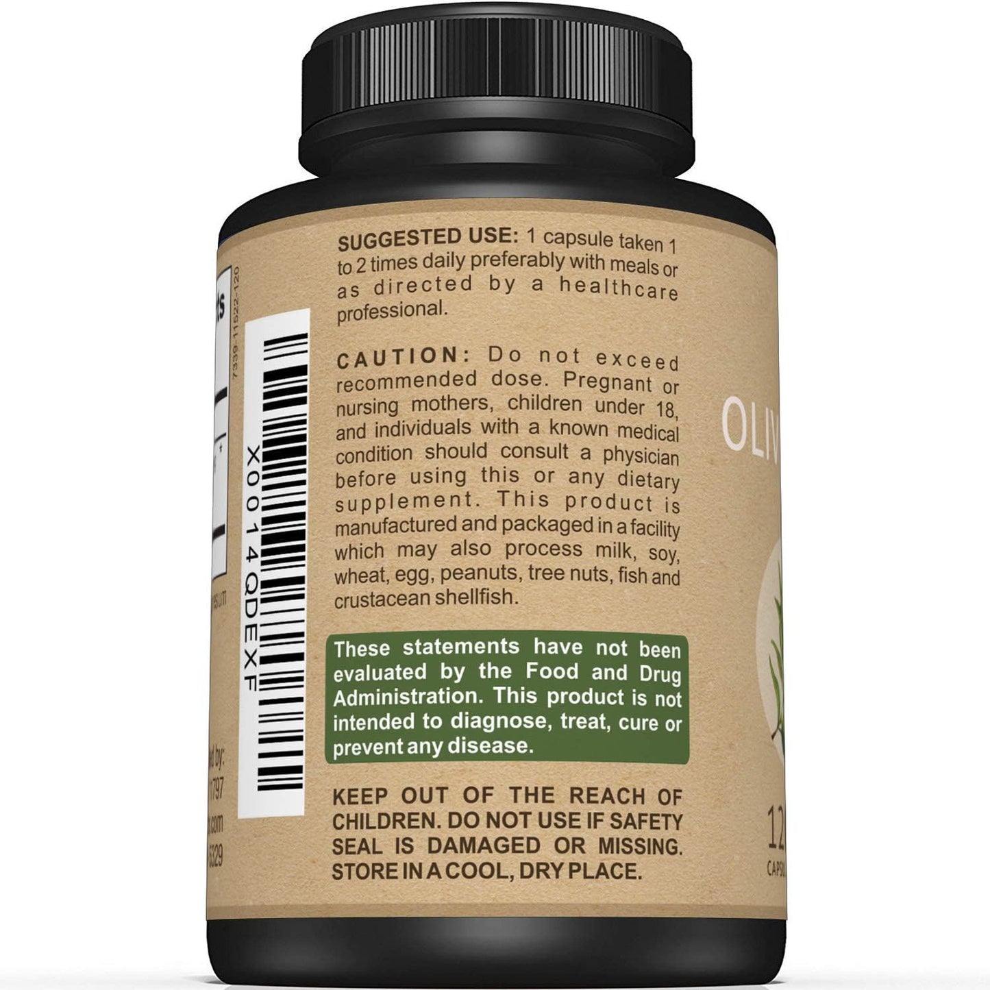 Premium Olive Leaf Extract Capsules – 20% Oleuropein – Immune & Cardiovascular Support – 750 mg – 120 Capsules - görsel 3