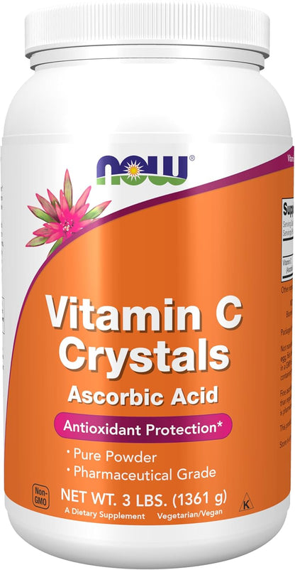 NOW Foods Vitamin C Crystals (Ascorbic Acid) - 1.36 kg