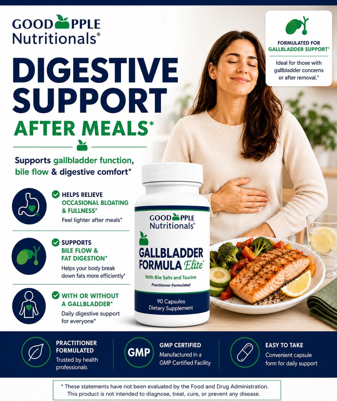 Gallbladder Formula Elite – Ox Bile Salts, Taurine and Digestive Enzymes – 90 Capsules - görsel 3