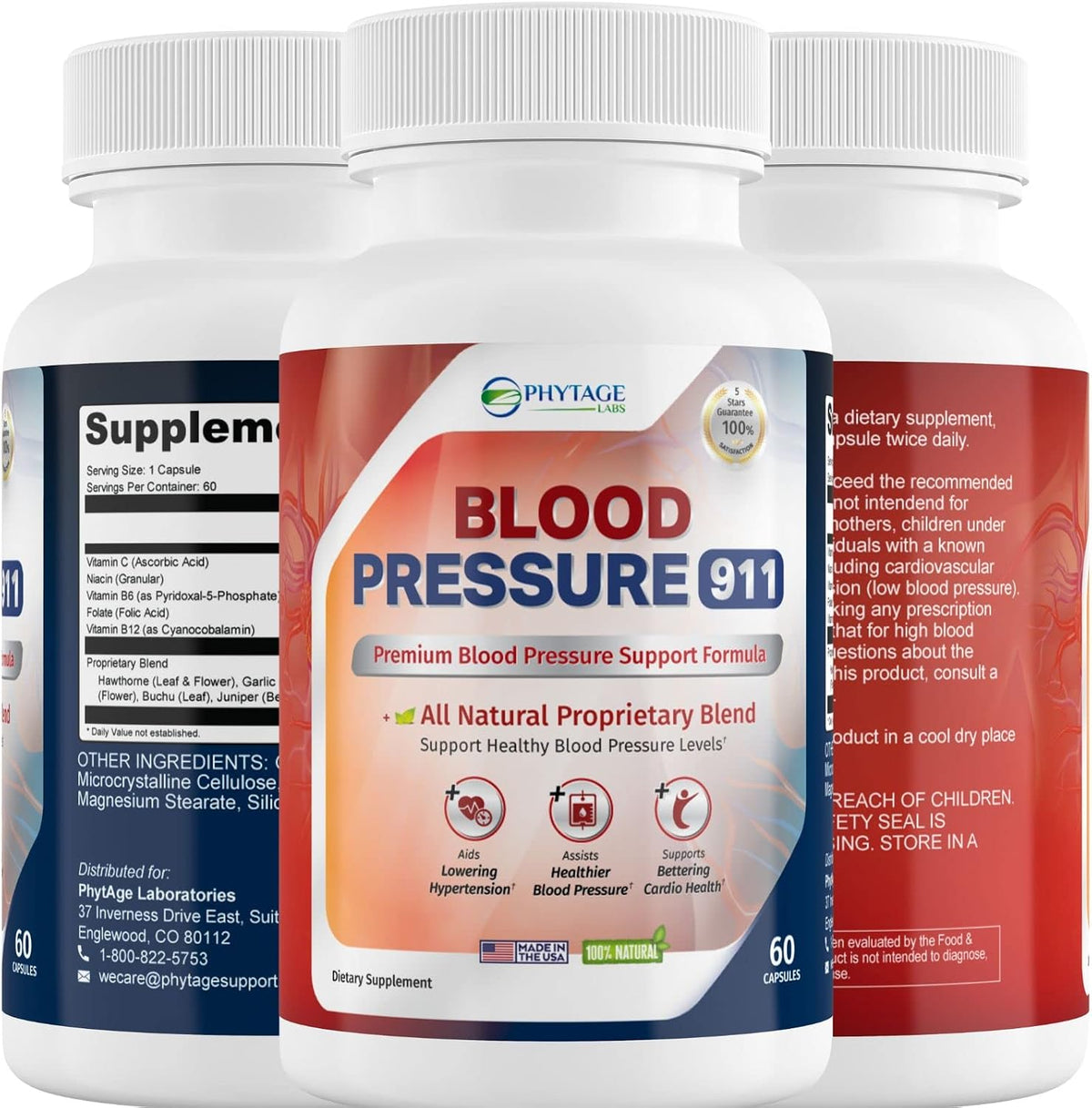 Phytage Labs Blood Pressure 911 – Advanced Blood Pressure Support Food Supplement – 60 Capsules - görsel 9