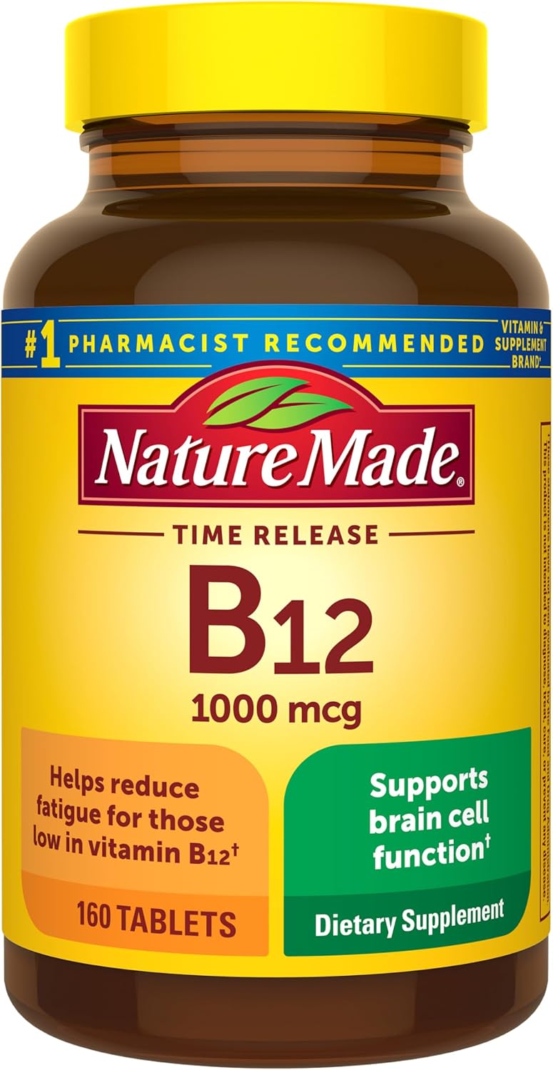 Nature Made Vitamin B12 1000 mcg Timed Release Tablets, 160 Tablets - görsel 1