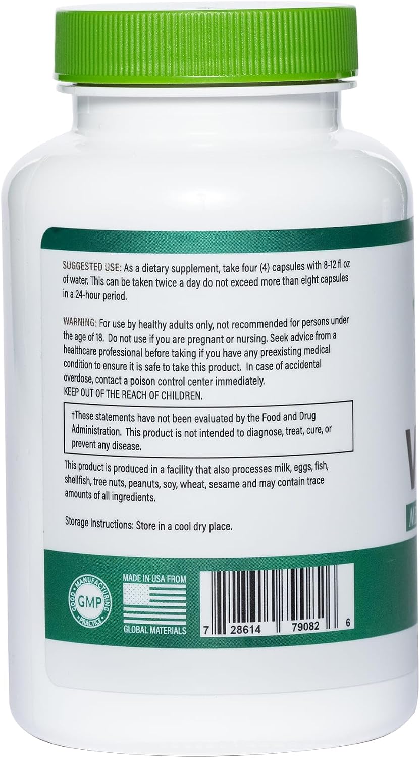 Virility - Men's Potency Support: Zinc, Sunflower Lecithin, Pygeum & Celery Extract, Maca Root - 120 Capsules - görsel 7