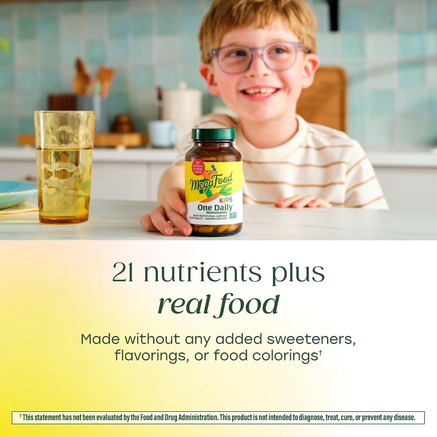 MegaFood Kids One Daily Multivitamin - Convenient Mini Multivitamin for Children - with Zinc, Vitamins C, B & D - Vegetarian, Gluten-free, Non-GM - 60 Tablets - görsel 4