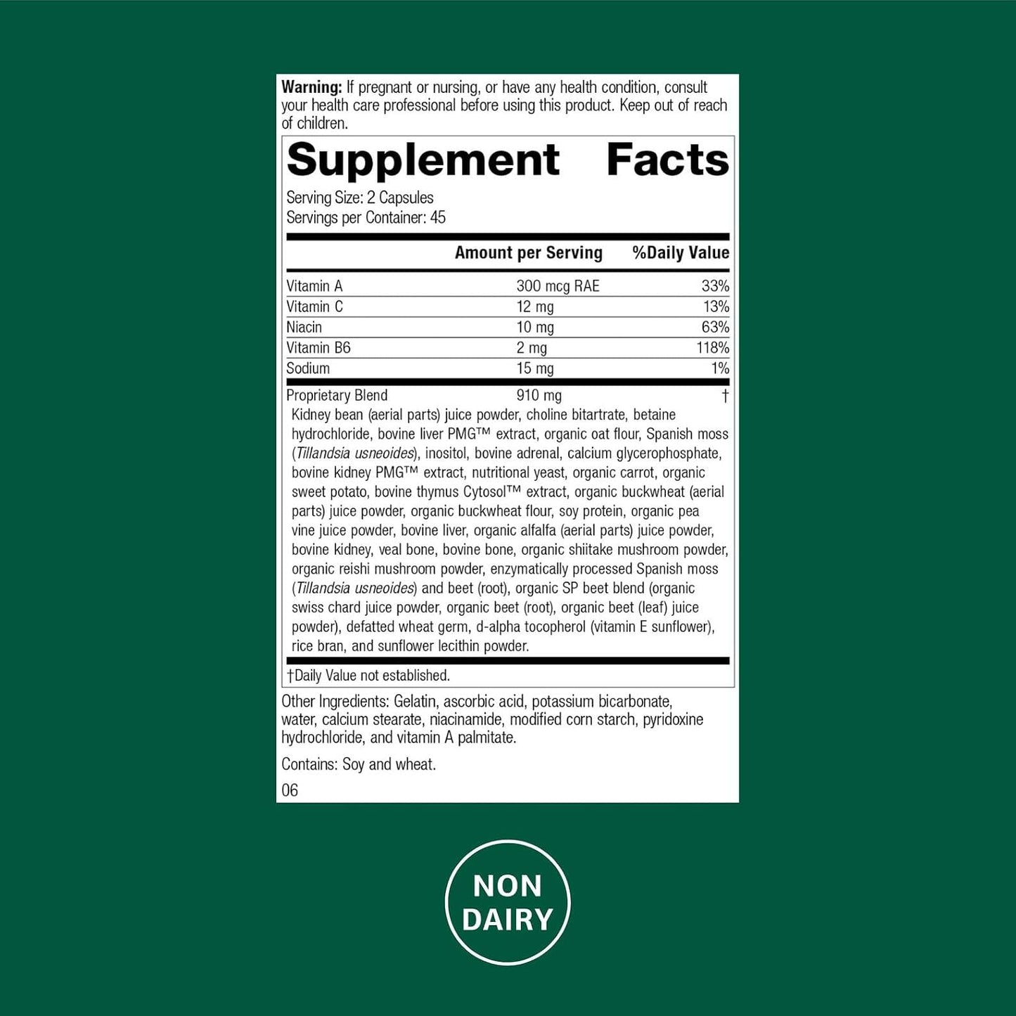 Standard Process Albaplex – Liver & Immune Health Food Supplement, 90 Capsules - görsel 2