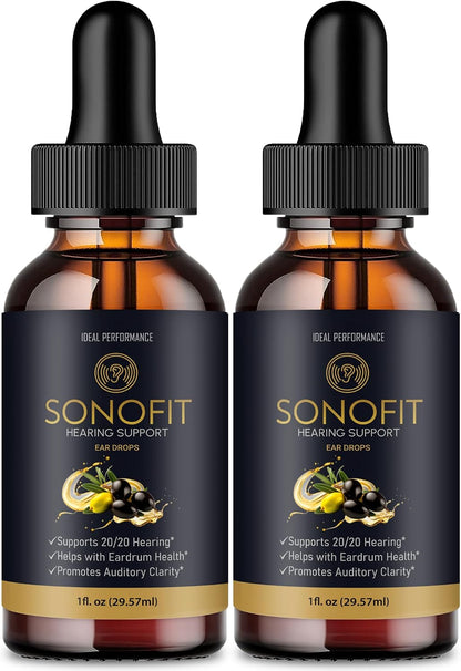 Sonofit Advanced Ear Support Drops – Maximum Strength Formula for Hearing Health (Pack of 2)