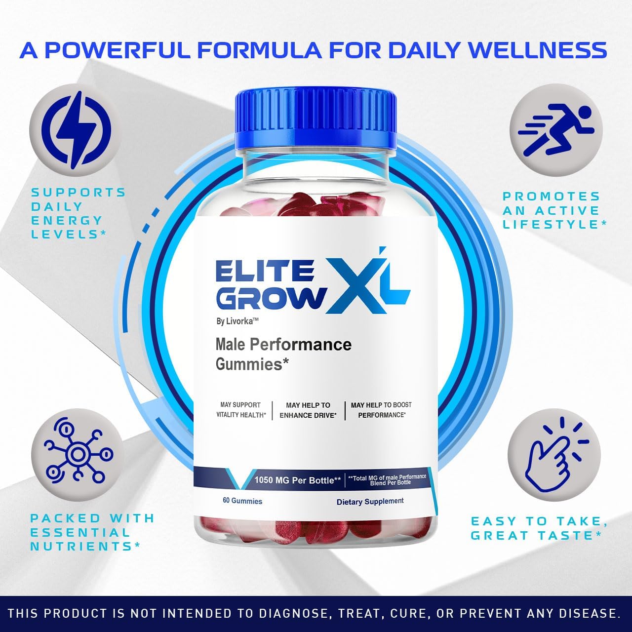 Elite Grow XL Gummies – Official Men's Multivitamin Supplement (300 Gummies, 5-Month Supply) - görsel 2