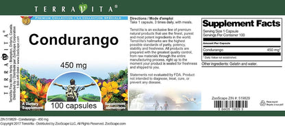 TerraVita Condurango 450 mg, 100 Capsules